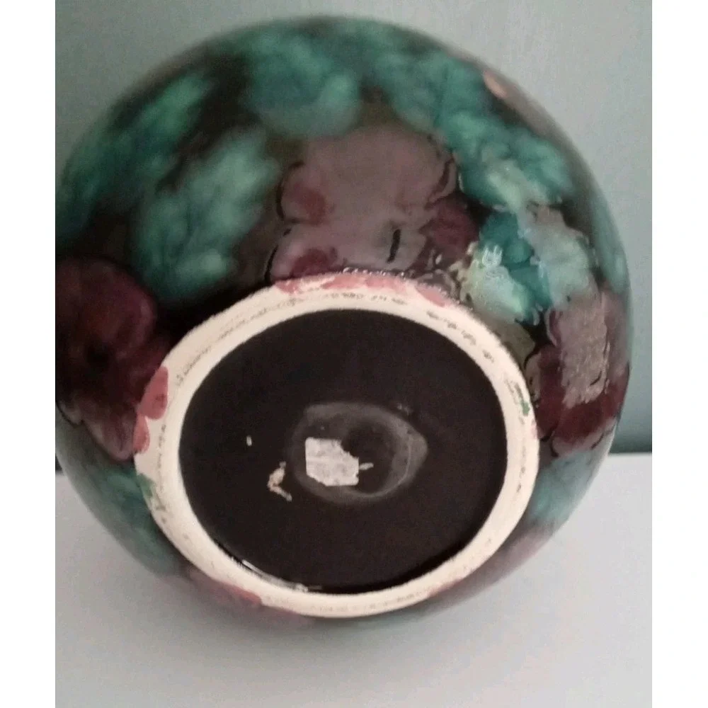 Floral‎ Vase Round Ceramic Accent Decor Table Vase Flower Vase Decor